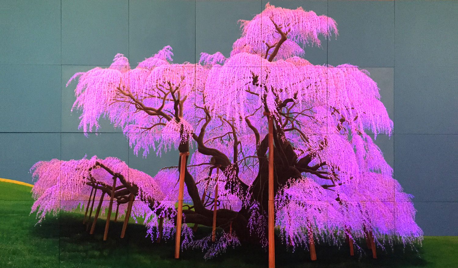 「滝桜」<黄昏>